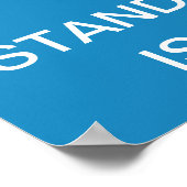 Ruhe behalten und mit Israel stehen Poster (Ecke)