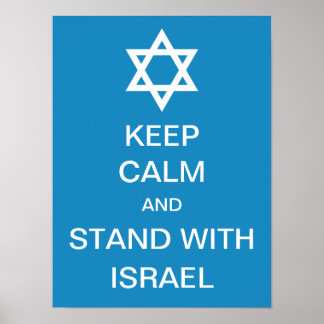 Ruhe behalten und mit Israel stehen Poster