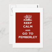 Ruhe behalten und nach Pemberley fahren Postkarte (Vorne/Hinten)