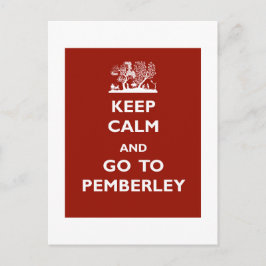 Ruhe behalten und nach Pemberley fahren Postkarte