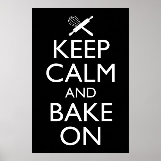 Ruhe behalten und nachbacken poster (Vorne)