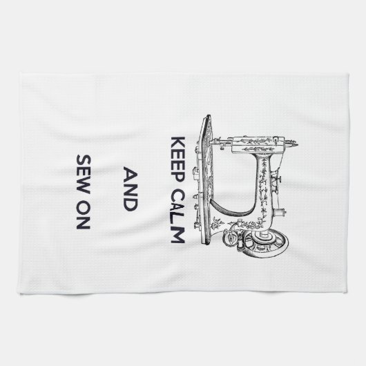 Ruhe behalten und nähen geschirrtuch (Horizontal)