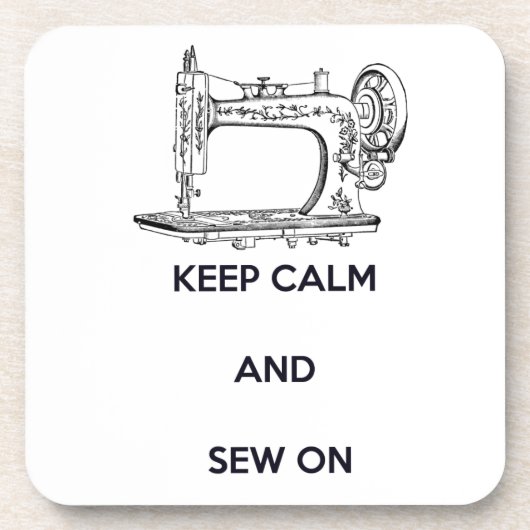 Ruhe behalten und nähen getränkeuntersetzer (Vorderseite)
