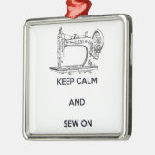 Ruhe behalten und nähen silbernes ornament (Links)