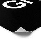 Ruhe behalten und nie aufgeben poster (Ecke)