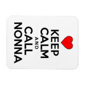 Ruhe behalten und Nonna Italienische Großmutter an Magnet (Horizontal)