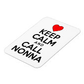 Ruhe behalten und Nonna Italienische Großmutter an Magnet (Linke Seite)