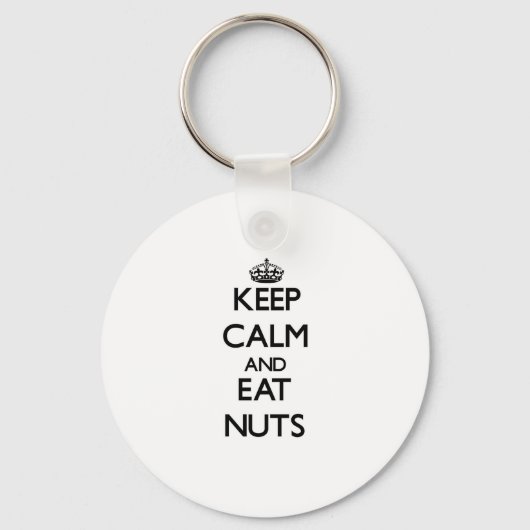 Ruhe behalten und Nuts essen Schlüsselanhänger (Vorderseite)