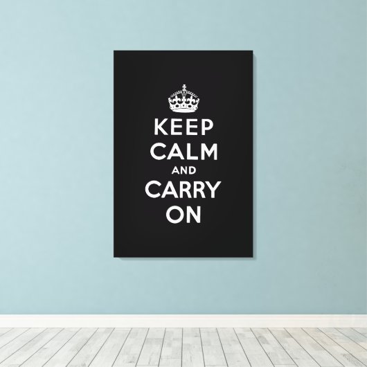 Ruhe behalten und Original weiterführen Leinwanddruck (Insitu (Holzboden))