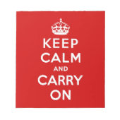 Ruhe behalten und Original weiterführen Notizblock (Vorderseite)