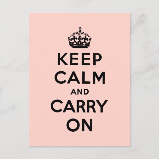 Ruhe behalten und Original weiterführen Postkarte (Vorderseite)
