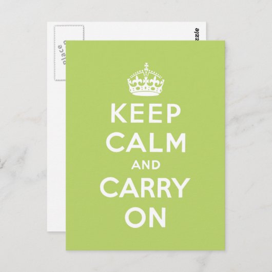 Ruhe behalten und Original weiterführen Postkarte (Vorne/Hinten)