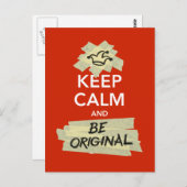 Ruhe behalten und originell sein postkarte (Vorne/Hinten)