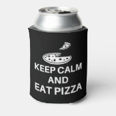 Ruhe behalten und Pizza essen Dosenkühler (Kanne Rückseite)