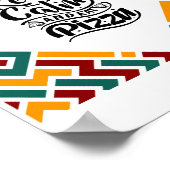 Ruhe behalten und Pizza essen Poster (Ecke)