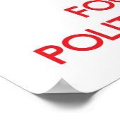 Ruhe behalten und politische Wissenschaft im Mitte Poster (Ecke)