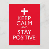 Ruhe behalten und Positiv Bleibe Postkarte (Vorderseite)