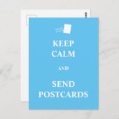 Ruhe behalten und Postkarten versenden (Vorne/Hinten)