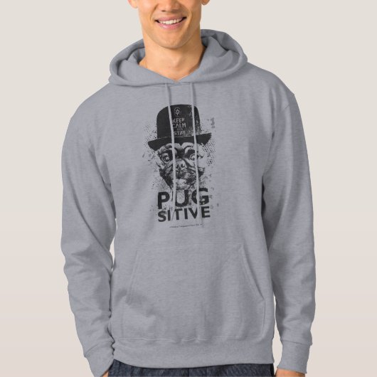 Ruhe behalten und pugsitiv Bleibe Hoodie (Vorderseite)