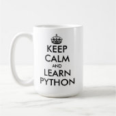 Ruhe behalten und Python lustigen Software-Ingenie Kaffeetasse (Links)