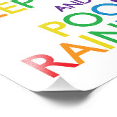 Ruhe behalten und Rainbows Unicorn Gekackt Fotodruck (Ecke)