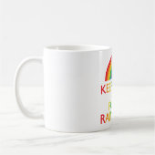 Ruhe behalten und Rainbows Unicorn Gekackt Kaffeetasse (Links)