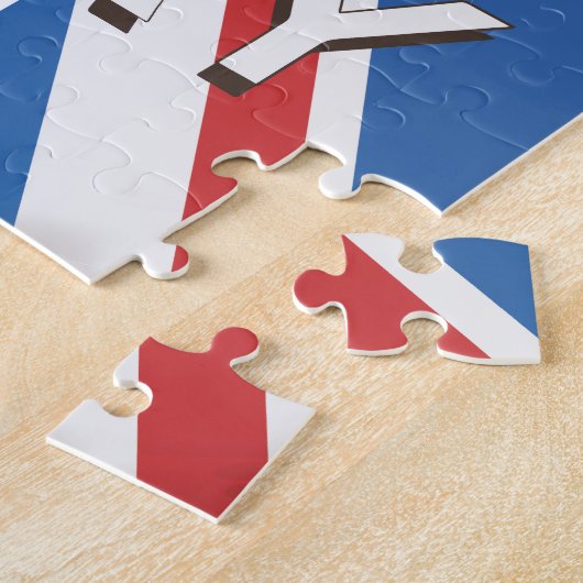 Ruhe behalten und Reiseplakat weiterführen Puzzle (Seite)