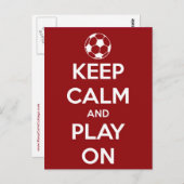 Ruhe behalten und Rot spielen Postkarte (Vorne/Hinten)