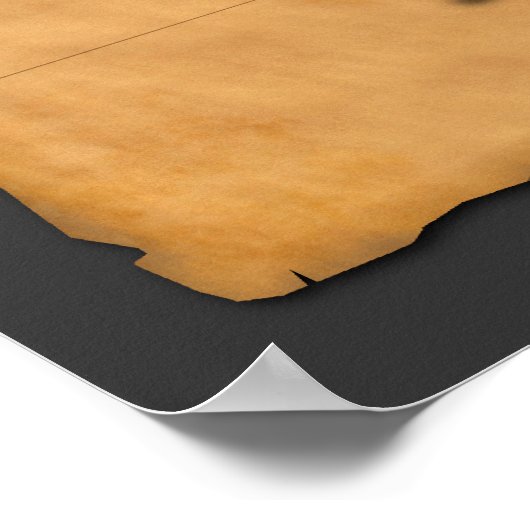 Ruhe behalten und Rum tragen Poster (Ecke)