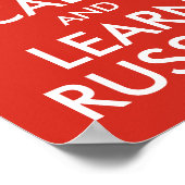 Ruhe behalten und Russisch lernen Poster (Ecke)