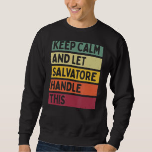 Ruhe behalten und Salvatore-Handhabung dieses Retr Sweatshirt