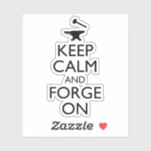 Ruhe behalten und schmieden aufkleber (Blatt)