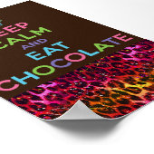 Ruhe behalten und Schokolade essen Poster (Ecke)