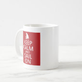 Ruhe behalten und segeln weiter kaffeetasse (Vorderseite Links)