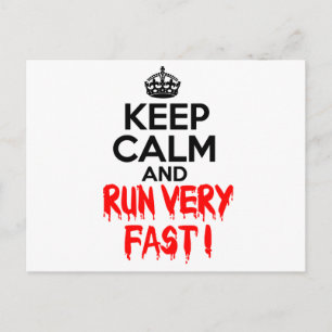 Ruhe behalten und sehr schnell ausgeführt postkarte