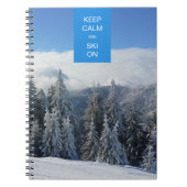 Ruhe behalten und Ski on Notizblock (Vorderseite)