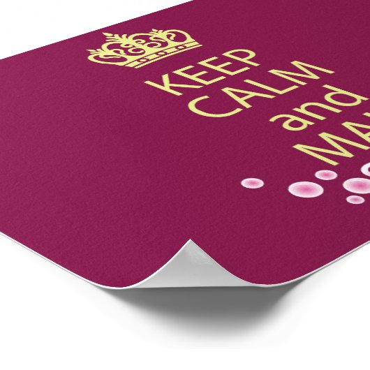 Ruhe behalten und Soap-Plakat herstellen Poster (Ecke)