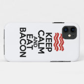 Ruhe behalten und Speck auf witzigen Fall essen Case-Mate iPhone Hülle (Rückseite (Horizontal))