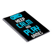 Ruhe behalten und Spiele spielen Notizblock (Rechte Seite)