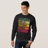 Ruhe behalten und Stephan-Handle dieses Retro-Zita Sweatshirt (Vorne ganz)