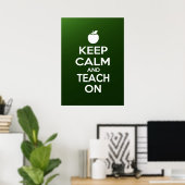 Ruhe behalten und Teach On Poster (Heimbüro)