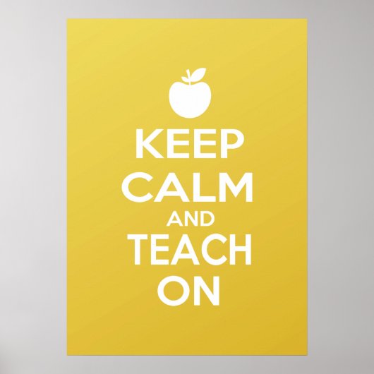 Ruhe behalten und Teach On Poster (Vorne)