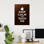 Ruhe behalten und Teach On Poster (Heimbüro)