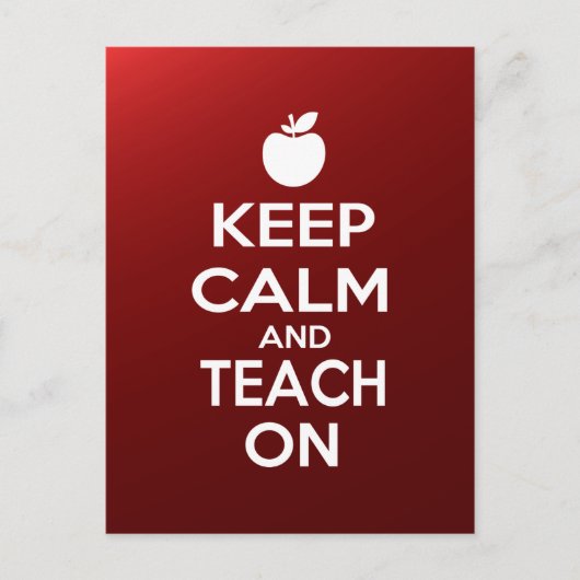Ruhe behalten und Teach On Postkarte (Vorderseite)