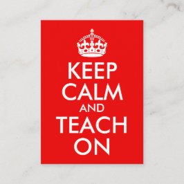 Ruhe behalten und Teach On Visitenkarte