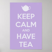 Ruhe behalten und Teebuch haben Poster (Vorne)
