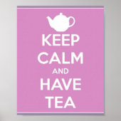 Ruhe behalten und Teebuch haben Poster (Vorne)