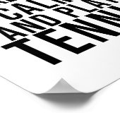 Ruhe behalten und Tennis spielen Poster (Ecke)