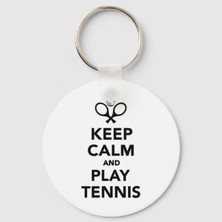 Ruhe behalten und Tennis spielen Schlüsselanhänger