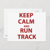 Ruhe behalten und Track ausführen Postkarte (Vorne/Hinten)